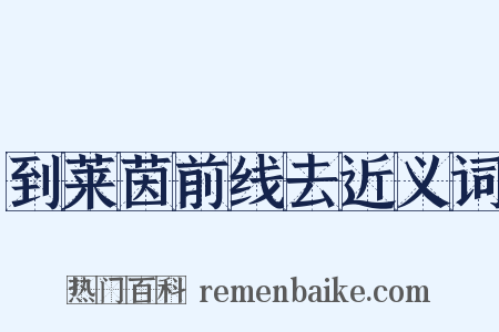 到莱茵前线去近义词是什么意思的图片